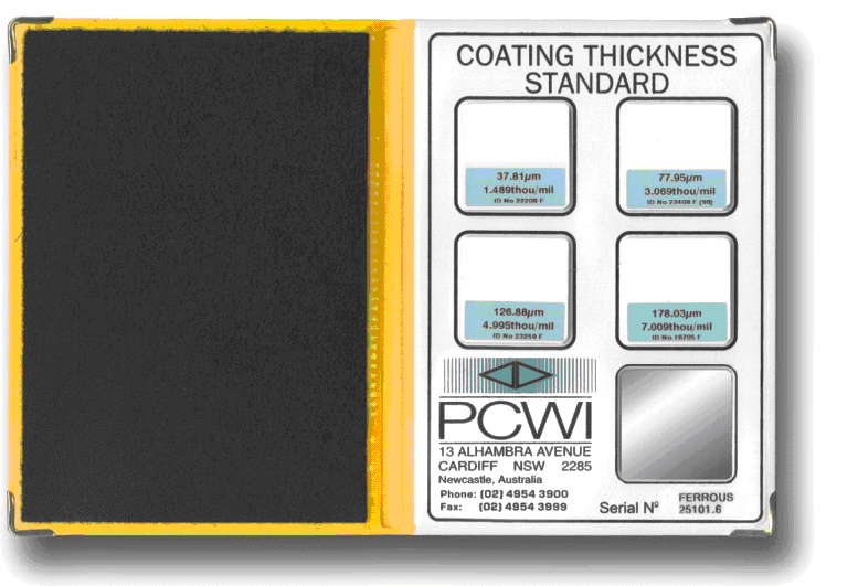 Coating thickness calibration standards